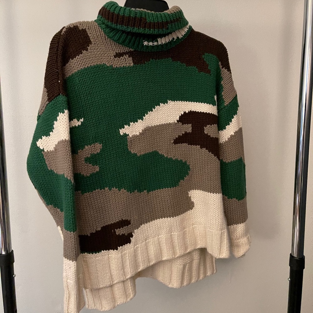 Camo Turtle Neck Sweater